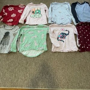Kid Girl Size 8 Years Long Sleeve Top Clothes Bundle